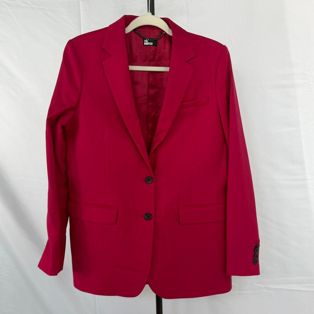 NWT The Kooples Reddish Hot Pink Blazer Size FR38 / Women US 6 - MSRP $545
